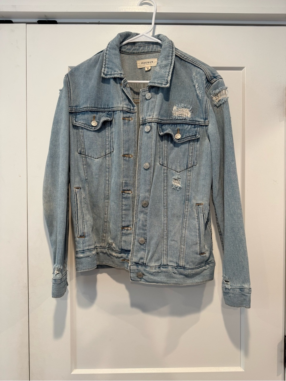 PacSun Light Blue Distressed Denim Jacket